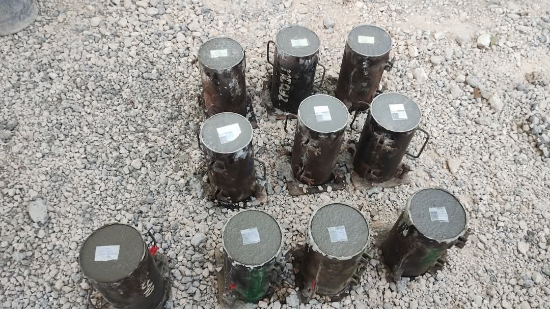 Muestras cilíndricas de concreto preparadas para control de calidad